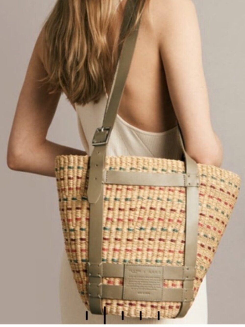 Rag & Bone Straw Bucket Bag "EUC"